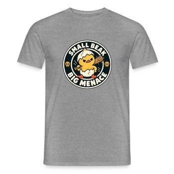 Kleiner Schnabel, Große Bedrohung - Männer T-Shirt - Graphit meliert - Vorne - AI Model Male 178 light (178cm)