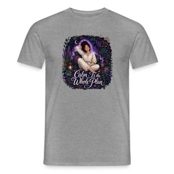 Ruhe ist der ganze Plan - Männer T-Shirt - Graphit meliert - Vorne - AI Model Male 178 light (178cm)