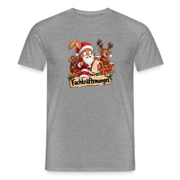 Weihnachtschaos - Männer T-Shirt - Graphit meliert - Vorne - AI Model Male 178 light (178cm)