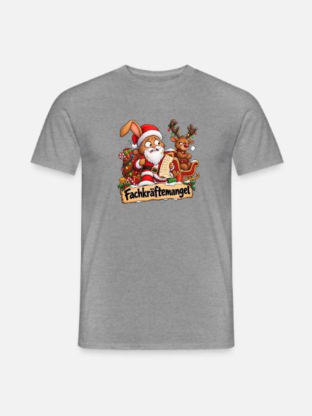 Weihnachtschaos - Männer T-Shirt - Graphit meliert