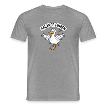 Lustige Yoga Ente - Männer T-Shirt - Graphit meliert - Vorne - AI Model Male 178 light (178cm)