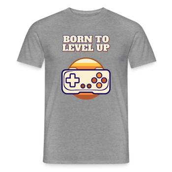 Geboren, um den Retro-Gaming-Controller Vintage aufzuwerten - Männer T-Shirt - Graphit meliert - Vorne - AI Model Male 178 light (178cm)