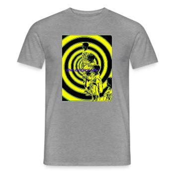Spirals Neonfiguren-Silhouette - Männer T-Shirt - Graphit meliert - Vorne - AI Model Male 178 light (178cm)