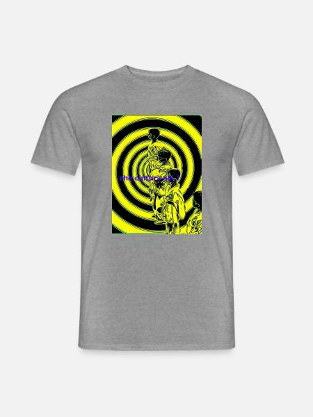 Spirals Neonfiguren-Silhouette - Männer T-Shirt - Graphit meliert
