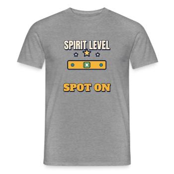 Spirit Level Spot On lustiges DIY-Handwerker-T-Shirt - Männer T-Shirt - Graphit meliert - Vorne - AI Model Male 178 light (178cm)