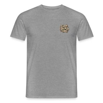 Good Things Take Time – Vintage Typografie - Männer T-Shirt - Graphit meliert - Vorne - AI Model Male 178 light (178cm)