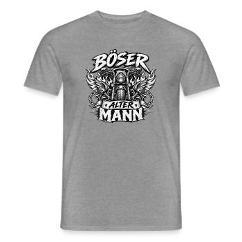 Böser alter Mann – Motorrad mit Flügeln - Männer T-Shirt - Graphit meliert - Vorne - AI Model Male 178 light (178cm)