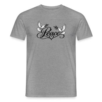 Friedenstauben Ornament - Männer T-Shirt - Graphit meliert - Vorne - AI Model Male 178 light (178cm)