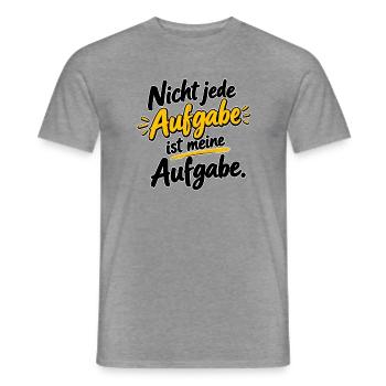 Nicht jede Aufgabe ist meine Aufgabe - Männer T-Shirt - Graphit meliert - Vorne - AI Model Male 178 light (178cm)