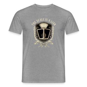 Gleichgewicht ist eine Lüge Schild - Männer T-Shirt - Graphit meliert - Vorne - AI Model Male 178 light (178cm)