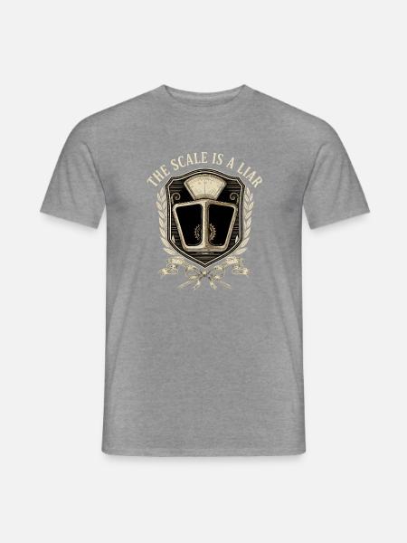 Gleichgewicht ist eine Lüge Schild - Männer T-Shirt - Graphit meliert