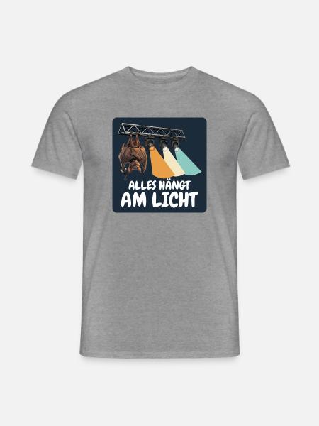 Alles hängt am Licht – Lichttechniker - Männer T-Shirt - Graphit meliert