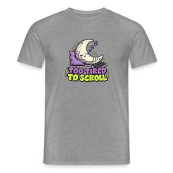 Mond müde zum Scrollen - Männer T-Shirt - Graphit meliert - Vorne - AI Model Male 178 light (178cm)