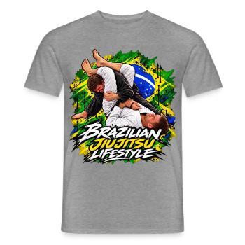 Armbar – Brazilian Jiu-Jitsu Lifestyle BJJ - Männer T-Shirt - Graphit meliert - Vorne - AI Model Male 178 light (178cm)