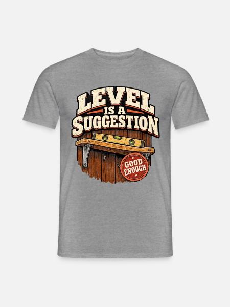 Level ist ein Vorschlag - Männer T-Shirt - Graphit meliert