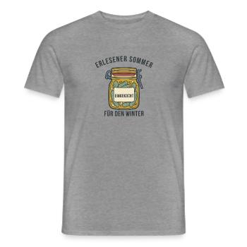 Einkochen Geschenk – Eingekocht für den Winter - Männer T-Shirt - Graphit meliert - Vorne - AI Model Male 178 light (178cm)