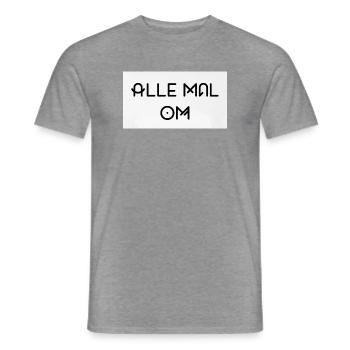 Alle Mal Om – Geometrische Line-Typografie - Männer T-Shirt - Graphit meliert - Vorne - AI Model Male 178 light (178cm)