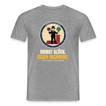Schornsteinfeger – Glücksbringer Geschenk Neujahr - Männer T-Shirt - Graphit meliert - Vorne - AI Model Male 178 light (178cm)
