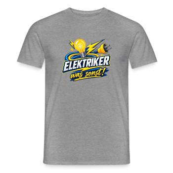 Elektriker Was Sonst Blitz - Männer T-Shirt - Graphit meliert - Vorne - AI Model Male 178 light (178cm)
