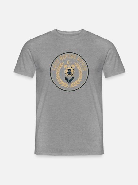 Naptime Officer Teddy - Männer T-Shirt - Graphit meliert