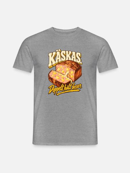 Käskas Doppelt hält besser - Männer T-Shirt - Graphit meliert