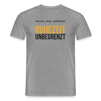 Rente LKW – Ruhezeit unbegrenzt - Männer T-Shirt - Graphit meliert - Vorne - AI Model Male 178 light (178cm)