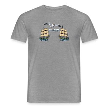 Freiheit - Männer T-Shirt - Graphit meliert - Vorne - AI Model Male 178 light (178cm)