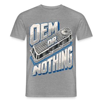 USDM USA Autos OEM Of Nothing - Männer T-Shirt - Graphit meliert - Vorne - AI Model Male 178 light (178cm)