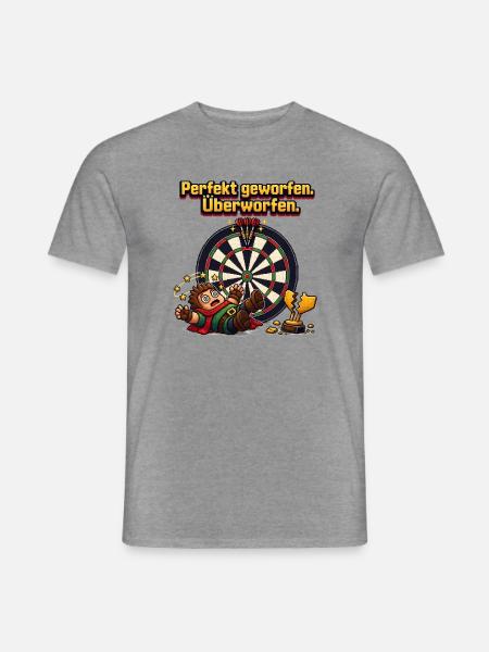 Perfekt getroffen Überworfen - Männer T-Shirt - Graphit meliert
