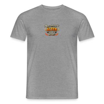 Man wird nicht ALTER, sondern besser! - Männer T-Shirt - Graphit meliert - Vorne - AI Model Male 178 light (178cm)