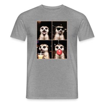 Meerkat Erdmännchen - Männer T-Shirt - Graphit meliert - Vorne - AI Model Male 178 light (178cm)