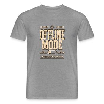 Offline Mode – Digital Detox Vintage Western - Männer T-Shirt - Graphit meliert - Vorne - AI Model Male 178 light (178cm)