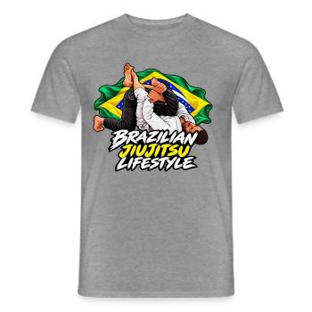 Kimura – BJJ Brasilianischer Jiu-Jitsu-Lebensstil - Männer T-Shirt - Graphit meliert - Vorne - AI Model Male 178 light (178cm)