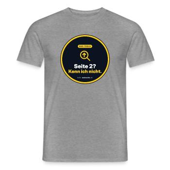 Seite 2? Kenn Ich Nicht. SEO Marketing Shirt - Männer T-Shirt - Graphit meliert - Vorne - AI Model Male 178 light (178cm)