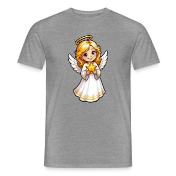 Himmlischer Sternenträger - Männer T-Shirt - Graphit meliert - Vorne - AI Model Male 178 light (178cm)