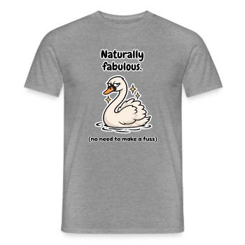 Natürlich fabelhafter finnischer Schwan - Männer T-Shirt - Graphit meliert - Vorne - AI Model Male 178 light (178cm)
