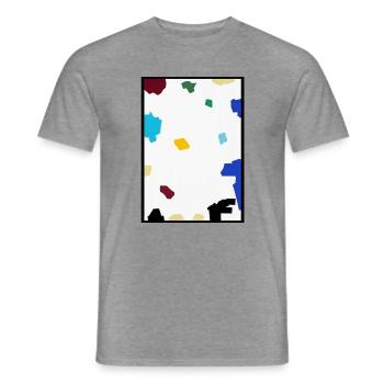 Abstraktes Konfetti auf weißer Leinwand - Männer T-Shirt - Graphit meliert - Vorne - AI Model Male 178 light (178cm)