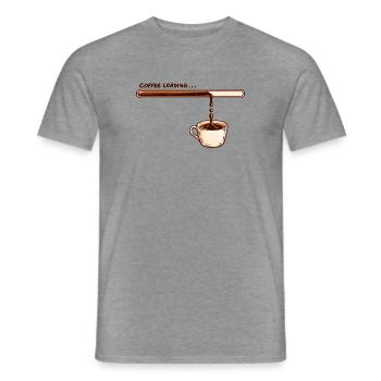 Coffee Loading Kaffee Spruch für Kaffeeliebhaber - Männer T-Shirt - Graphit meliert - Vorne - AI Model Male 178 light (178cm)
