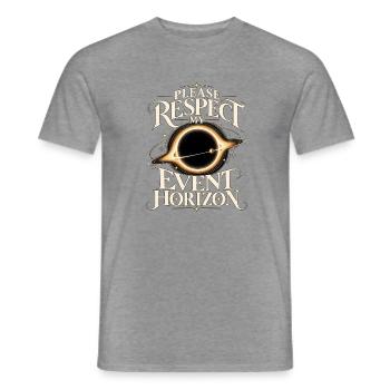 Bitte Respekt Meinen Ereignishorizont - Männer T-Shirt - Graphit meliert - Vorne - AI Model Male 178 light (178cm)