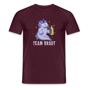 Team Braut - Männer T-Shirt - Ziegelrot - Vorne - AI Model Male 178 light (178cm)