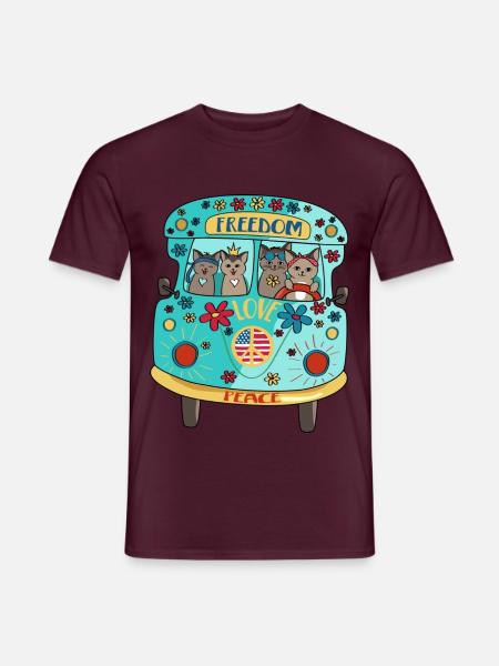 Camper Camping Bus - Männer T-Shirt - Ziegelrot