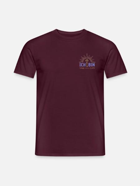 Ich bin Schöpfer blau - Männer T-Shirt - Ziegelrot