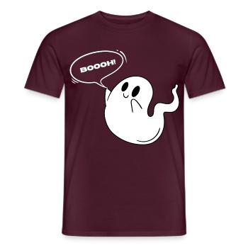 Kleines Gespenst sagt Boooh! - Männer T-Shirt - Ziegelrot - Vorne - AI Model Male 178 light (178cm)