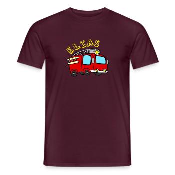 Feuerwehrauto - Männer T-Shirt - Ziegelrot - Vorne - AI Model Male 178 light (178cm)