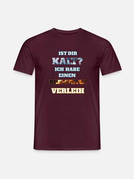BRENNHOLZ - Männer T-Shirt - Ziegelrot
