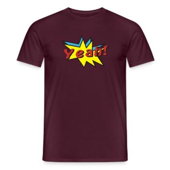 yeah comic - Männer T-Shirt - Ziegelrot - Vorne - AI Model Male 178 light (178cm)