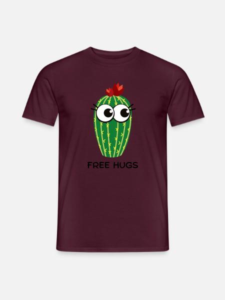 Câlins gratuits Cactus - T-shirt homme - rouge brique