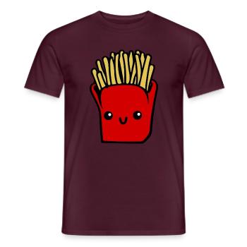 Pommes - Männer T-Shirt - Ziegelrot - Vorne - AI Model Male 178 light (178cm)