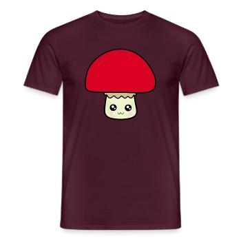 Champignon Kawaii Kawaii Chibi Nourriture Kawaii - T-shirt homme - rouge brique - Devant - AI Model Male 178 light (178cm)