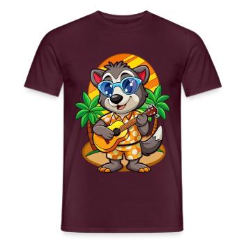 Lustige Dachs Cartoon Sommer Strand Sonnenbrille - Männer T-Shirt - Ziegelrot - Vorne - AI Model Male 178 light (178cm)